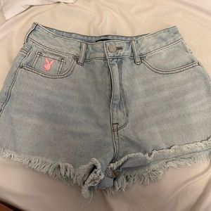 size 27 playboy denim shorts from pacsun.